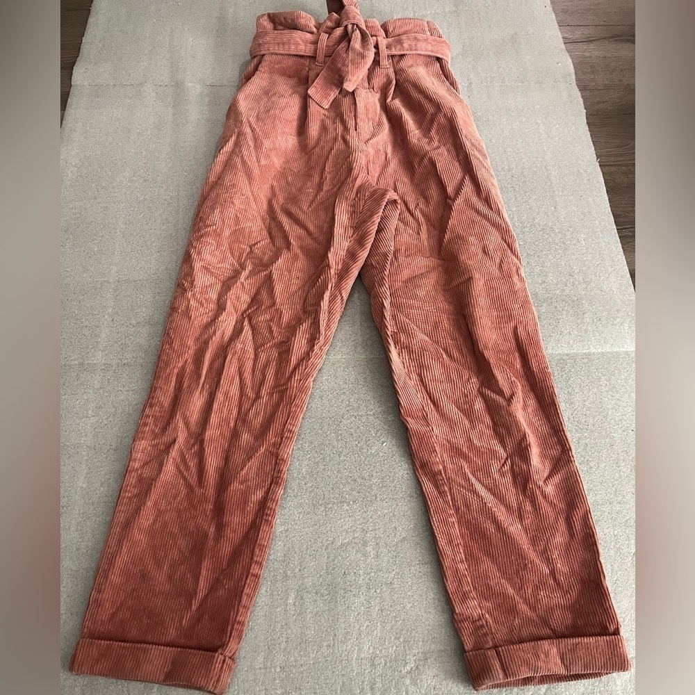 [M/Ins:26”]BlueSteel The Rib Cage High Rise Straight Leg Corduroy Blush Pink